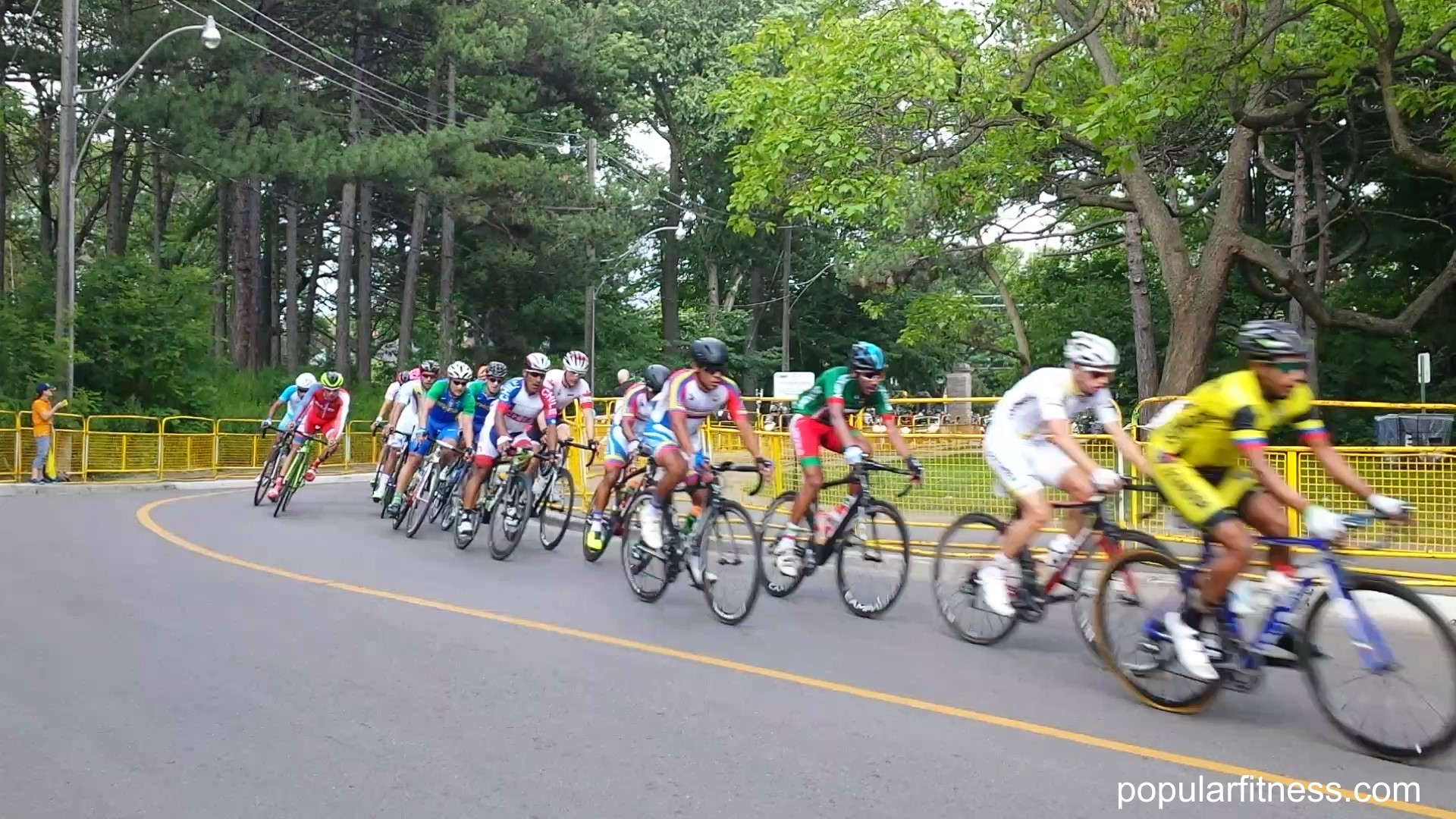 Men's bike race, men cycling in Pan Am Games Toronto - photo by popular fitness