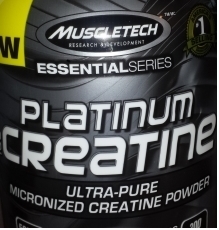 Micronized Creatine supplement powder from Muscletech