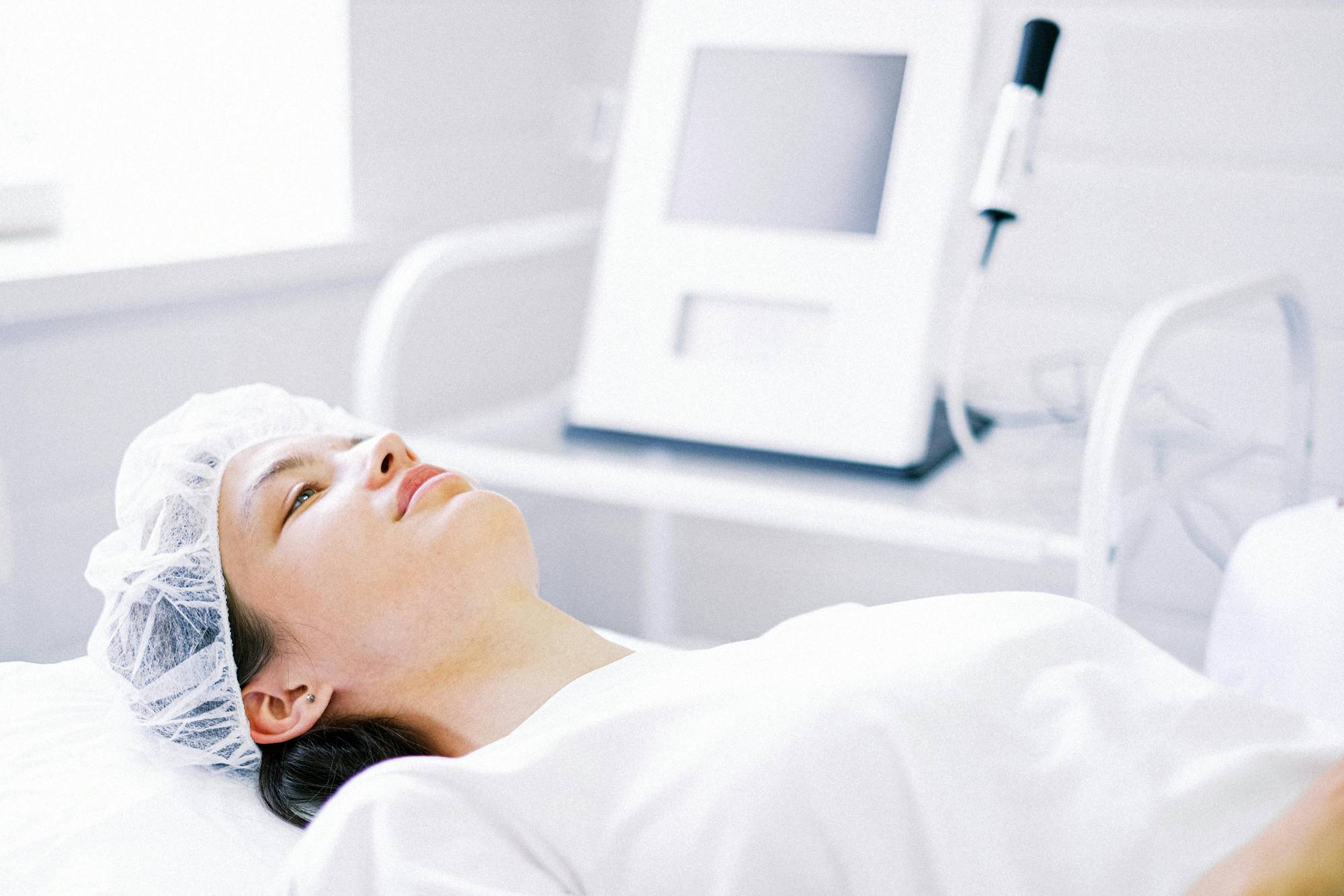 Female patient awaiting a surgical procedure